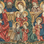 Sippenteppich (Detail): Maria Cleophas mit ihren Kindern 1501